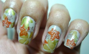 Как сделать дизайн ногтей осенние листья?
